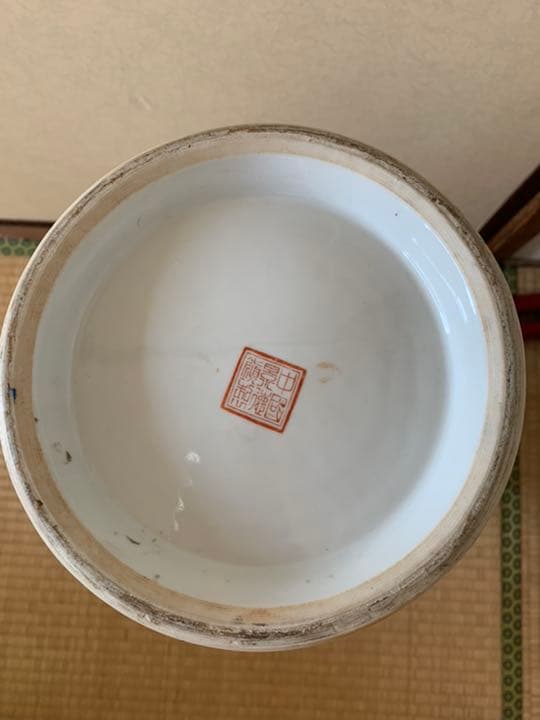 骨董品　景徳鎮 花瓶　中国陶磁器  花瓶 粉彩