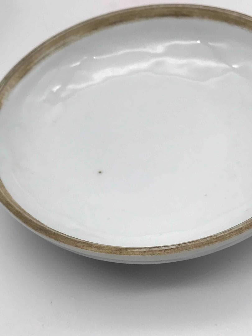 清乾隆時代　粉彩花卉吉祥鳥文香盒 印泥合子　香合　【乾隆年制】(F-45)