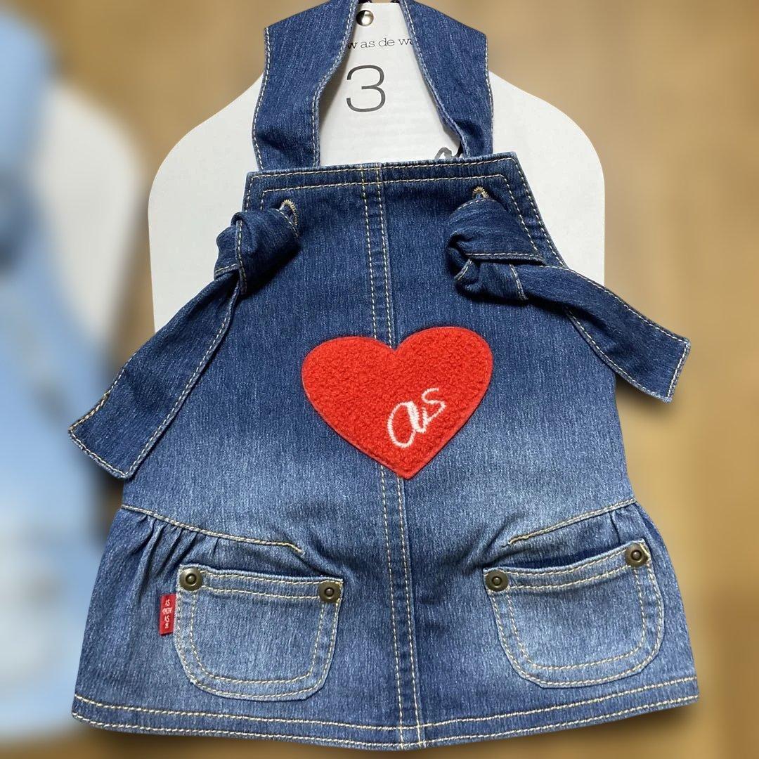 アズノウアズデワンハートサロペットスカート