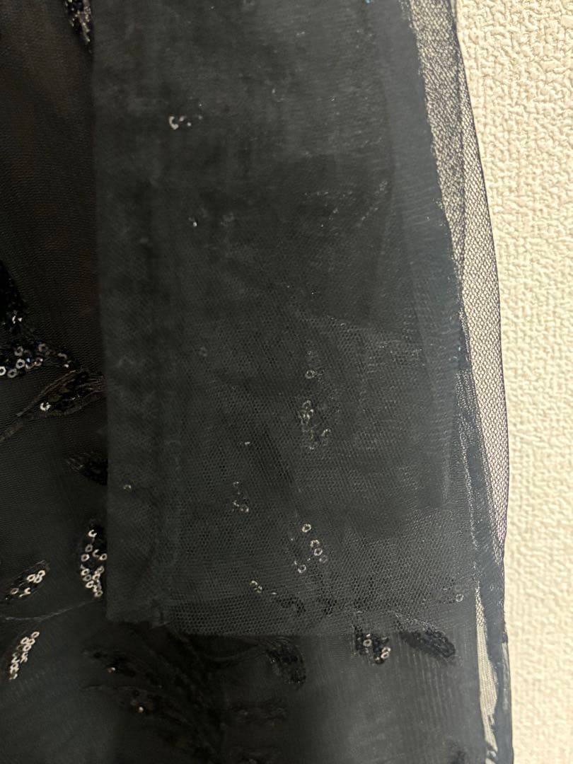 leja チュールロングスリーブリーフIラインドレスワンピース