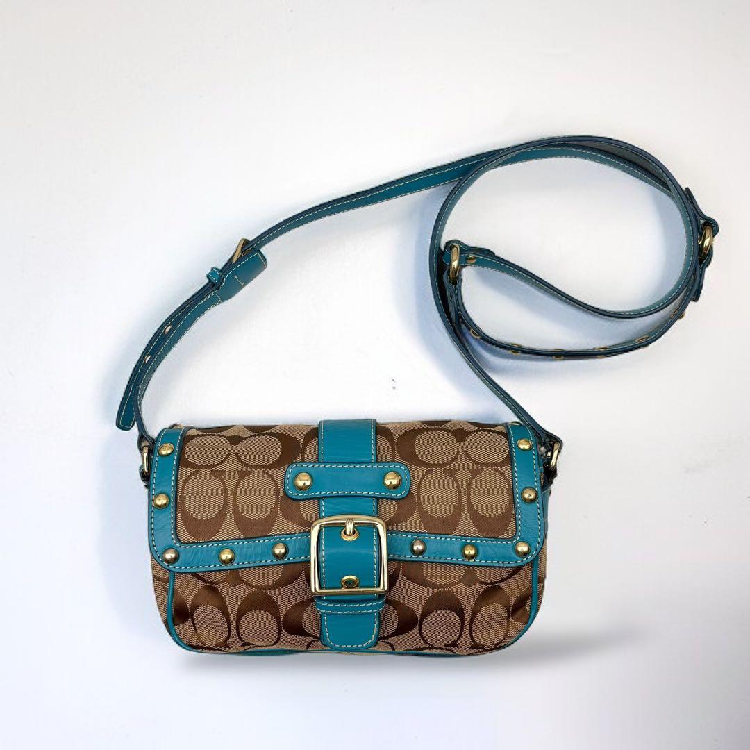 希少✨Vintage Coach Shoulder Bag Studded