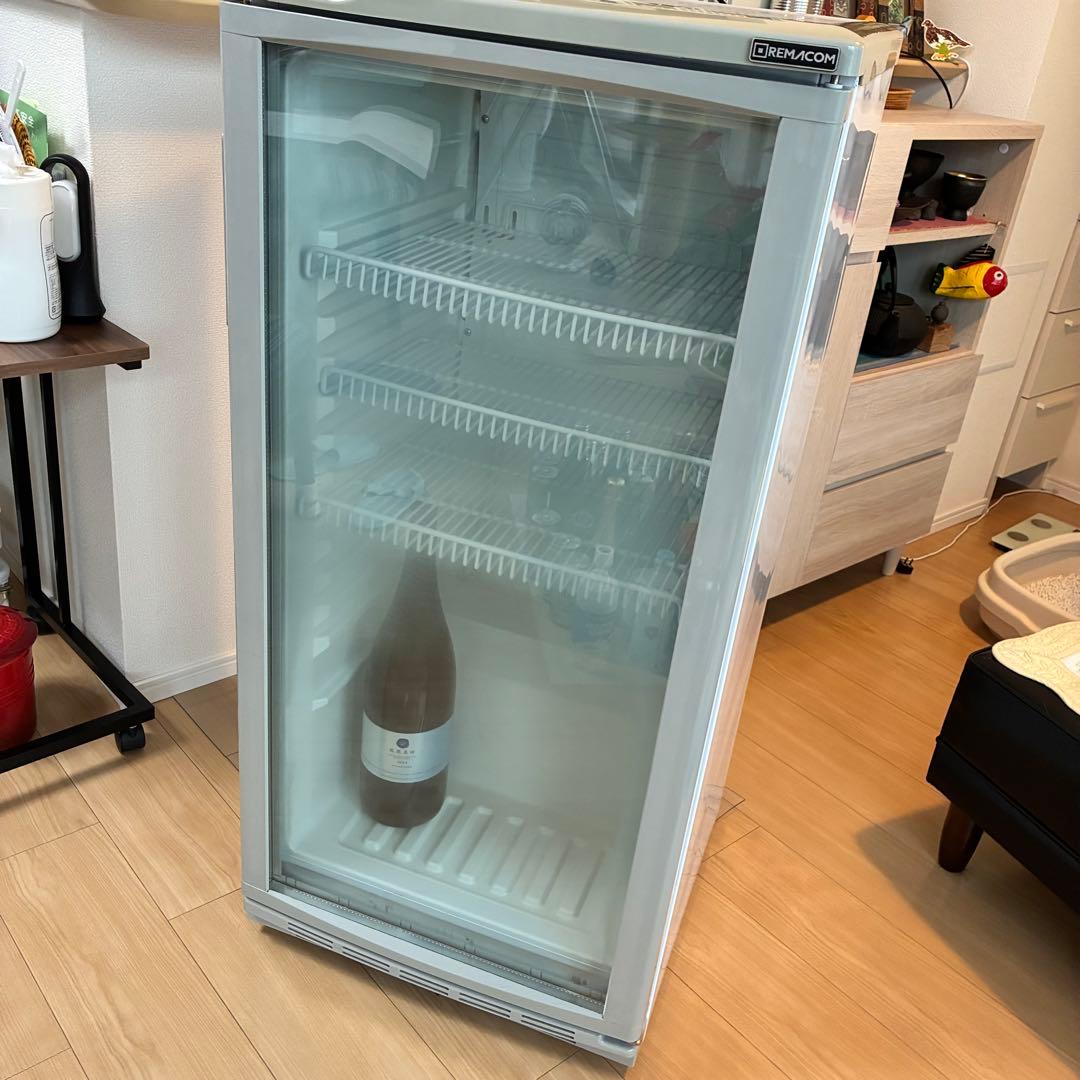 【送料込み】レマコム　冷蔵ショーケース　一升瓶縦置き可RCS-100