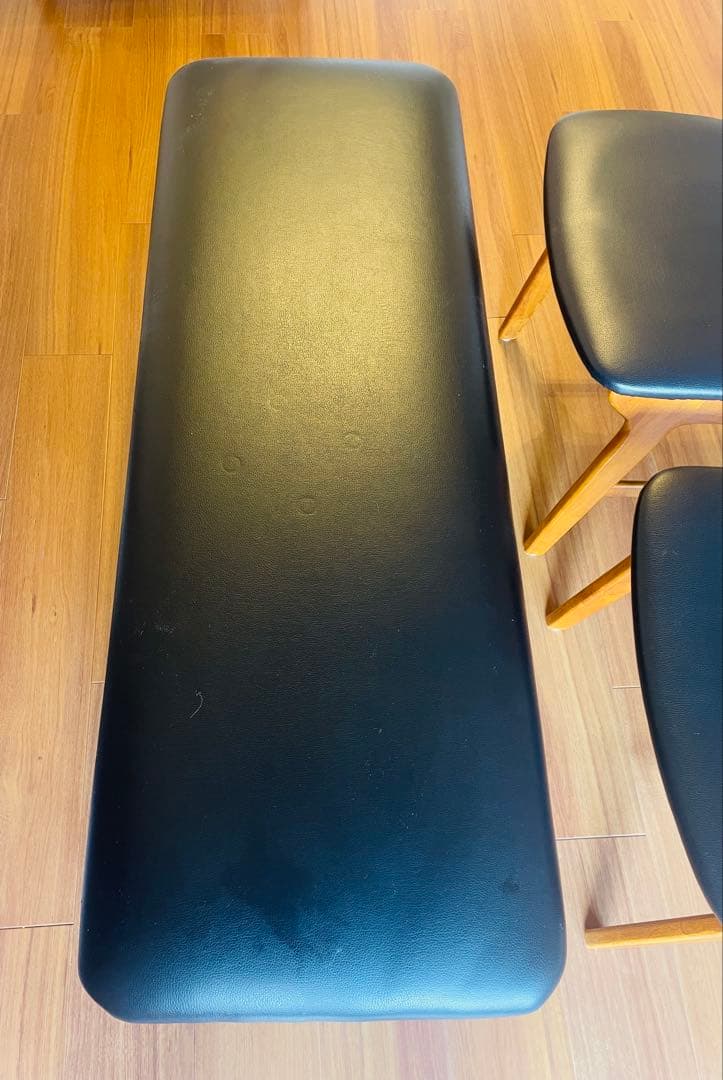 ブラウン木製ダイニングテーブルセット 美品