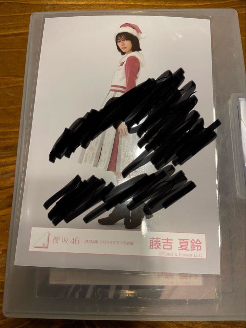 櫻坂46 藤吉夏鈴　2024 クリスマスサンタ衣装　直筆サイン