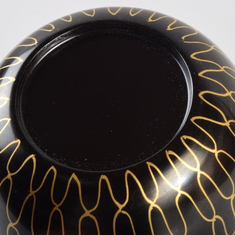 茶道具　中村湖彩作　網目蒔絵　中棗　共箱　V　8650