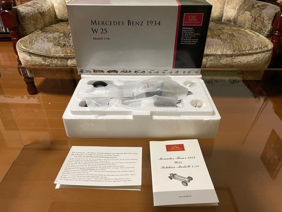 価格変更1/18 CMC メルセデス・ベンツ W25 1934年 未展示品