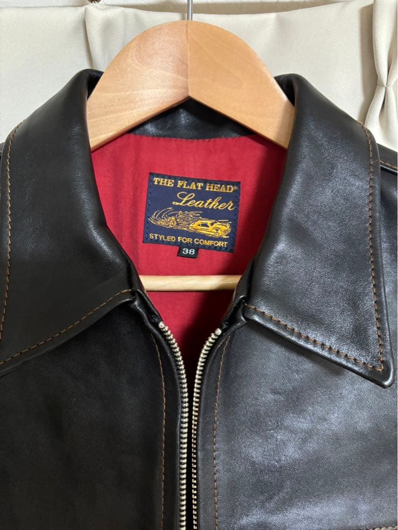 フラットヘッド　ホースハイドシングルライダース茶芯FN-LJ-HS005革ジャン