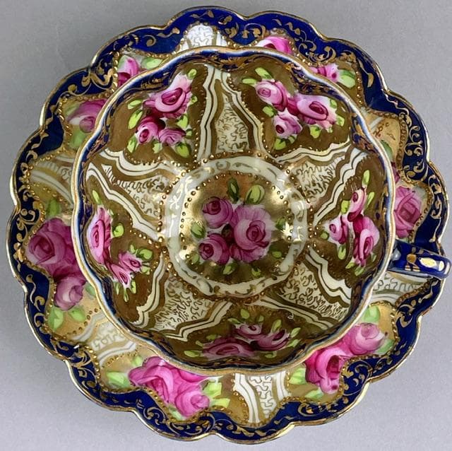 【希少】オールドニッポン アールヌーボー様式 カップ ソーサー 三脚 三足 猫脚