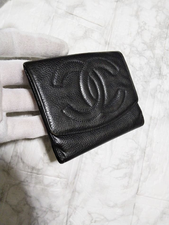【綺麗】シャネル キャビア デカココマーク 財布