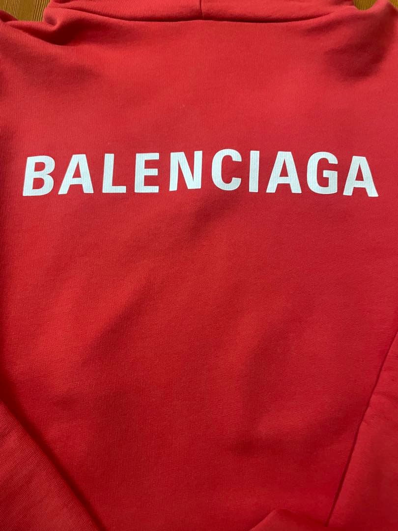 BALENCIAGA バレンシアガ プルオーバーパーカー 20AW レッド