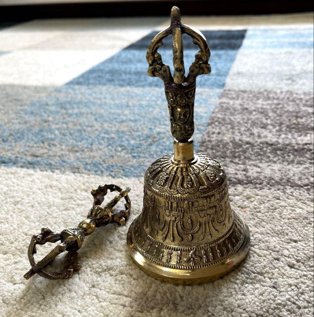 ガンダーベル　ガンター　ドルジェ　金剛鈴　ネパール　チベット ハンドベル 仏具
