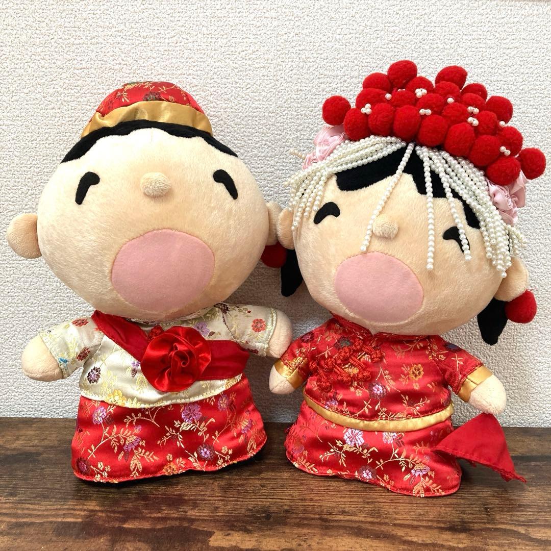 みんなのたあ坊　たあ坊＆なこちゃん　香港　結婚衣装　ペア　ぬいぐるみ　2008年