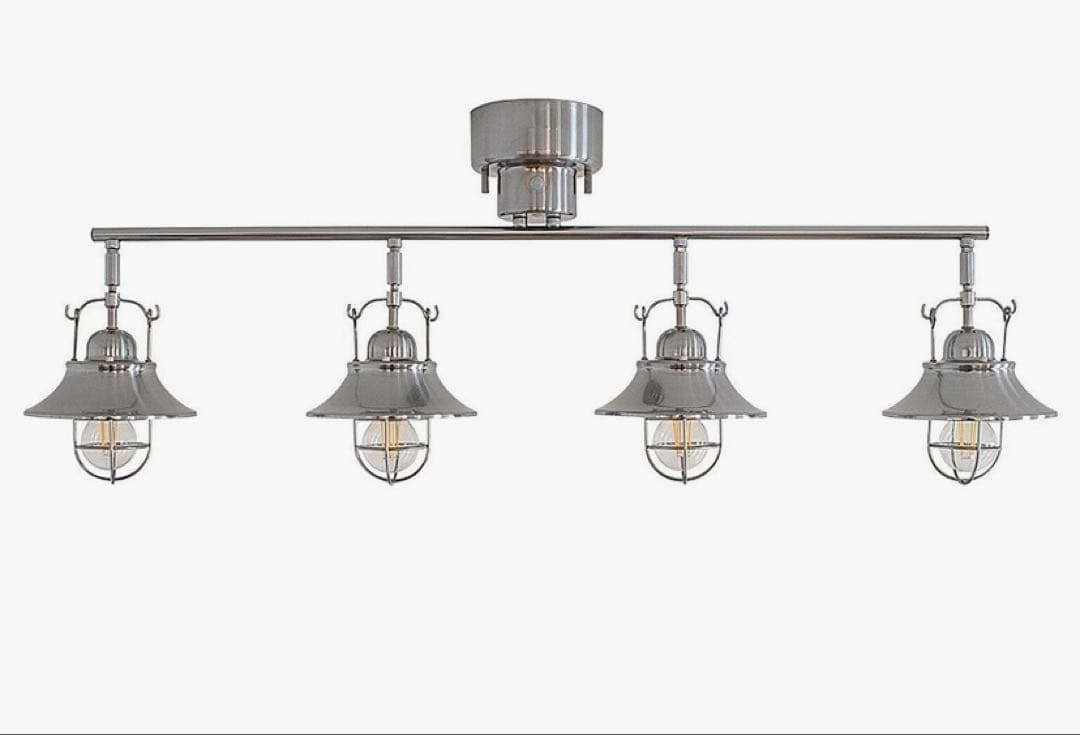 新品 キシマ アンプール 4灯 シーリング ライト アンティーク調 シルバー