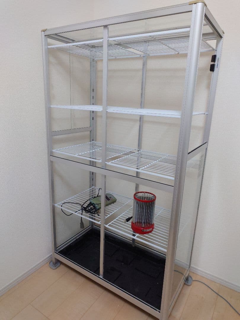 ピカ　温室　ショーケース 4段 アルミ製 ファン付き