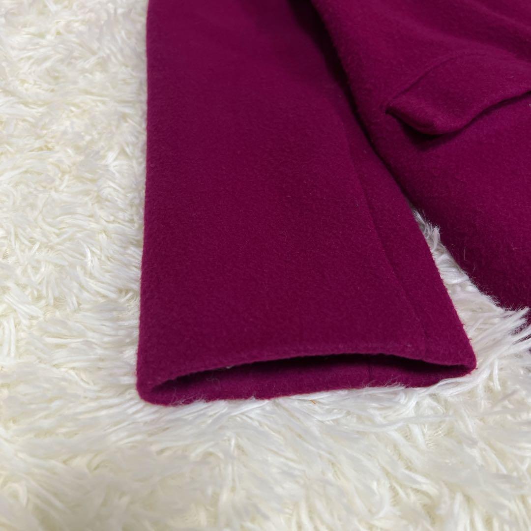 完売品✨PINKY & DIANNE ウールダブルクロスカラーコート　カシス　S