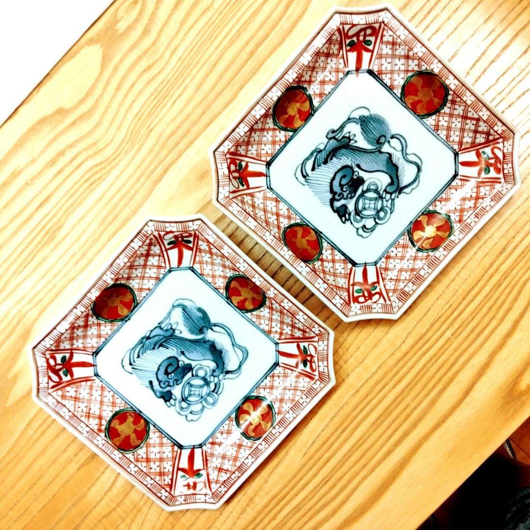 ☆ 須田菁華 九谷焼 赤絵皿