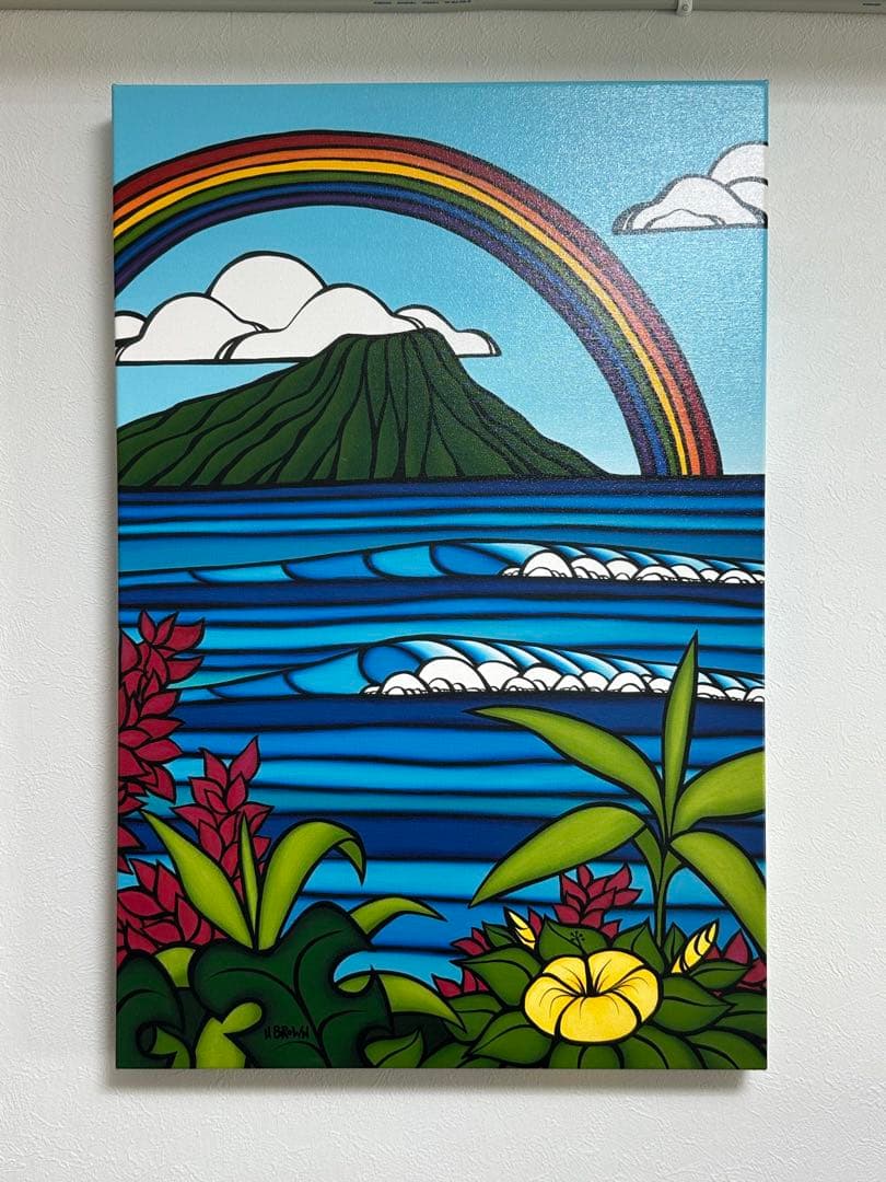 nijiijin ヘザーブラウン ジクレー キャンパスプリント絵画 虹