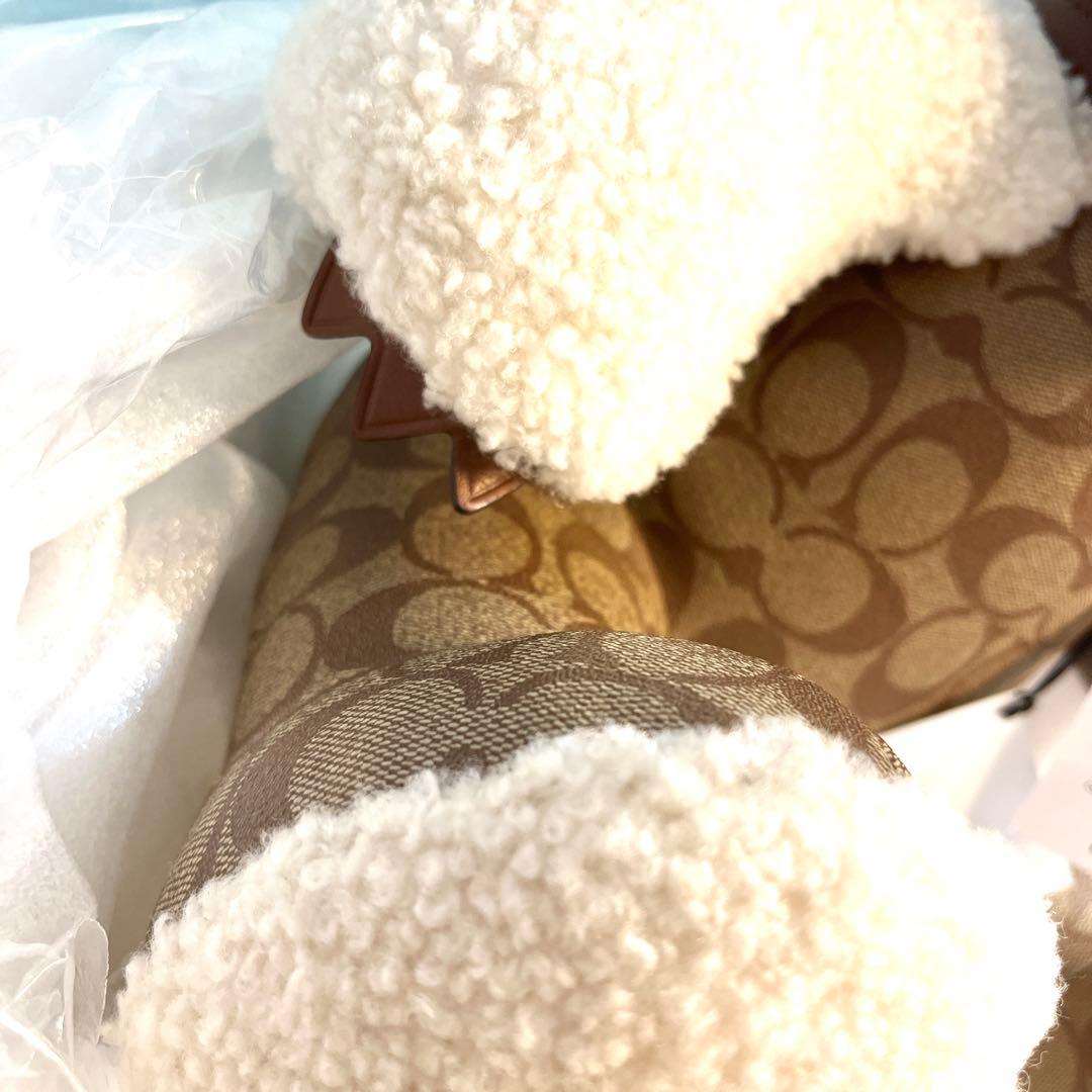 テディベア くま 超ビッグぬいぐるみ レザー 新品 ブランドプレゼント　コーチ