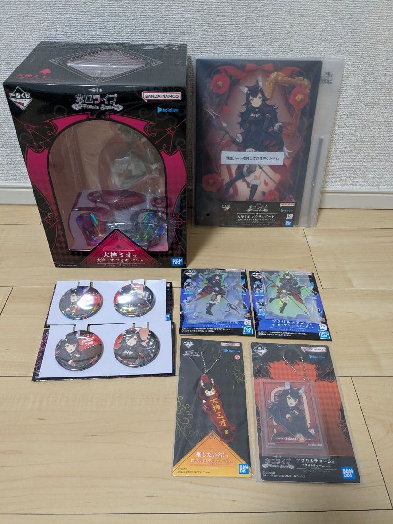 ホロライブ 大神ミオ 一番くじ まとめ売り 缶バッチは片方ホログラム仕様