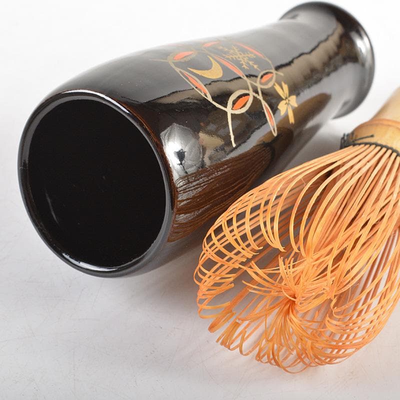 茶道具　漆塗　利休形　茶箱　茶碗　香合など　五点　一式　共箱　M　R6194