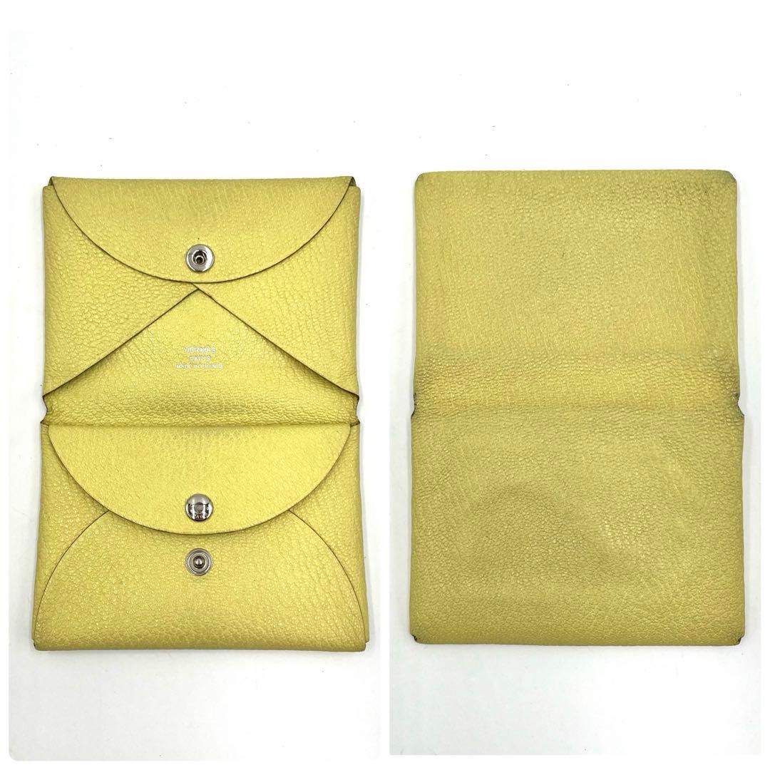 HERMES エルメス　カルヴィデュオ イエロー シェーブル