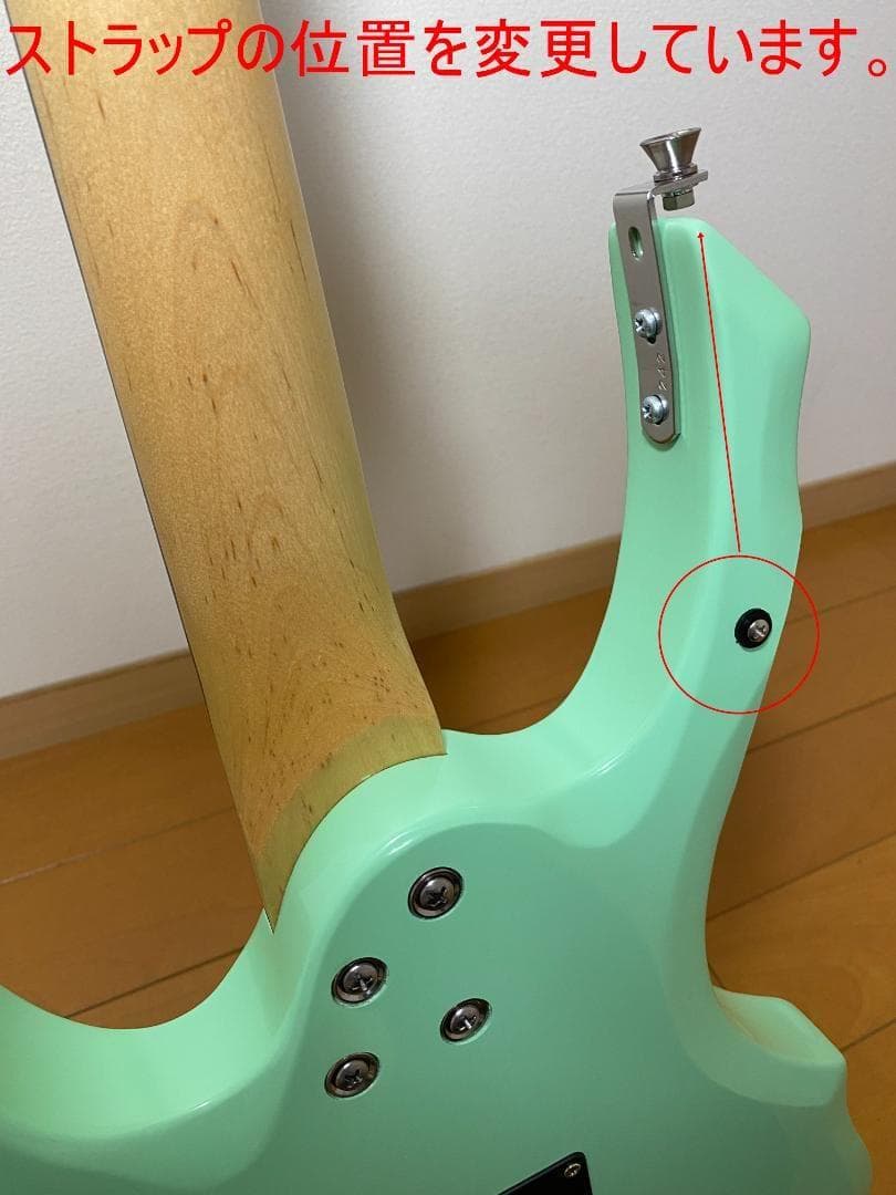 変形タイプ　エレキギター 　サーフグリーン　シンクロナイズドトレモロ