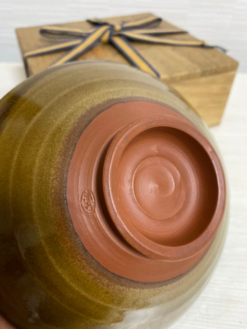 人間国宝 伊藤赤水 佐渡 無名異焼名人 朱泥海鼠釉 茶碗 極上