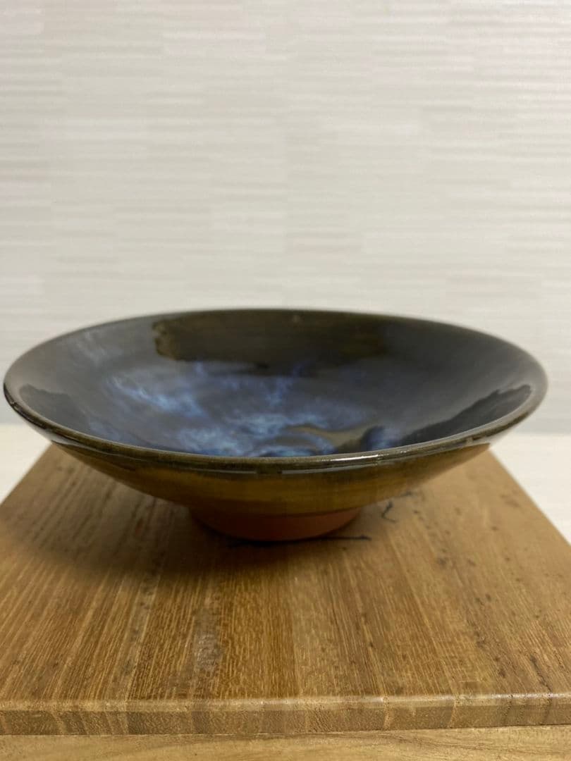 人間国宝 伊藤赤水 佐渡 無名異焼名人 朱泥海鼠釉 茶碗 極上