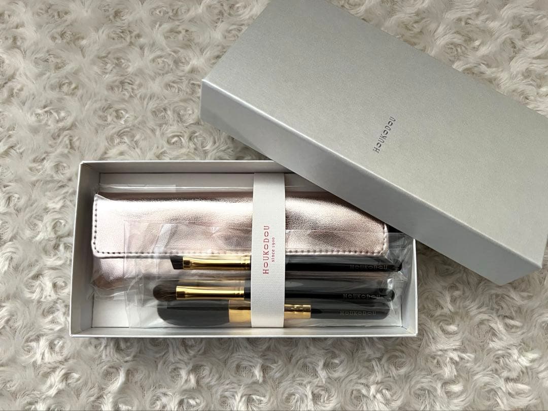 仿古堂 HOUKODOU 高級化粧筆　宙シリーズ 〈３本セット〉ブラシケース