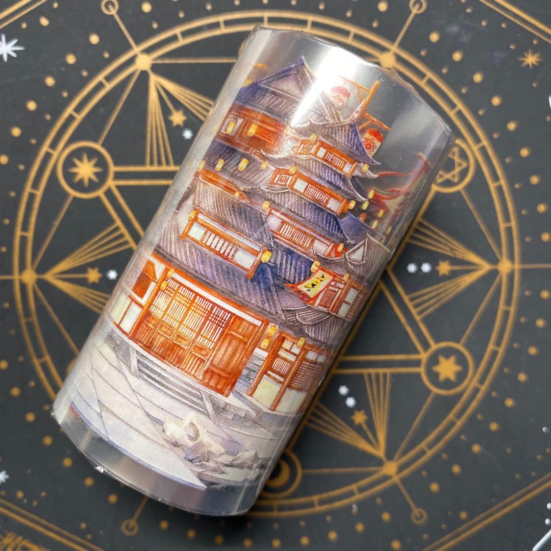 【9384】海外　マステ　5m巻　PETマスキングテープ　長安　宴　街　古風