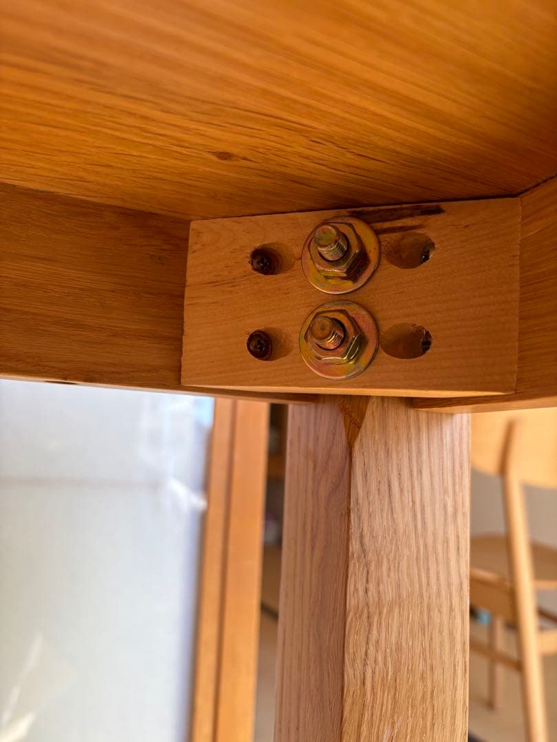 無印　正方形　ダイニングテーブル　オーク材