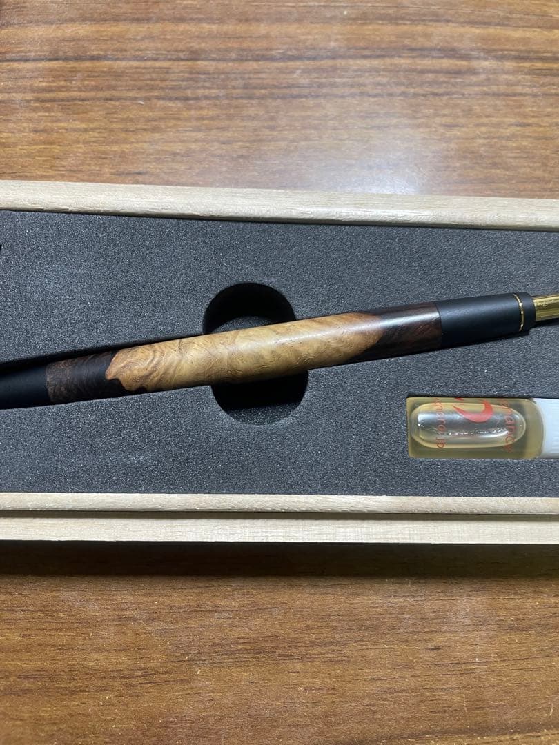 野原工芸　ローズウッドこぶ杢紫白　旧型シャープペンシル