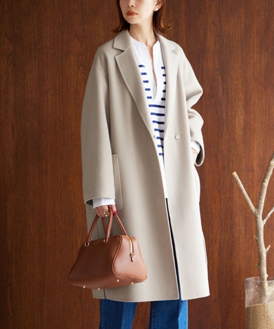 人気✨スローブイエナ ハミルトン ダブルフェイス チェスターコート ベージュ