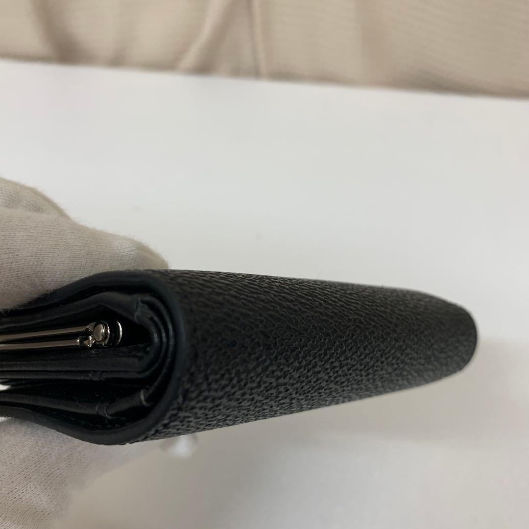 ヴィヴィアンウエストウッド　折り財布　オーブ　ガマ口　レザー　黒
