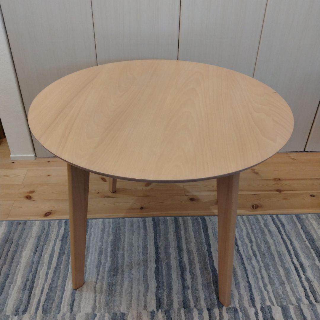 円卓　ダイニングテーブル　　天然木(ビーチ)　９０ｃｍ幅