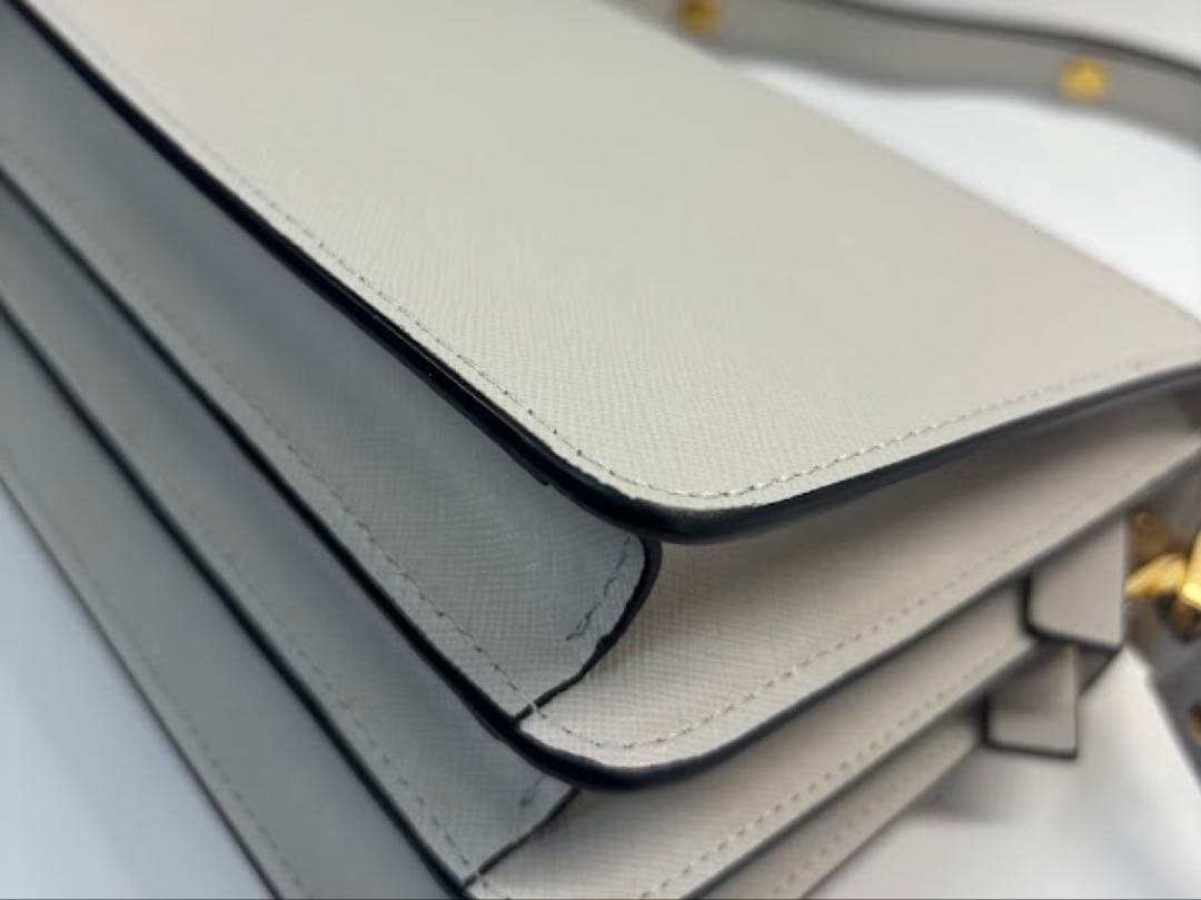 MARNI マルニ トランク レザー ショルダーバッグ 2way グレー