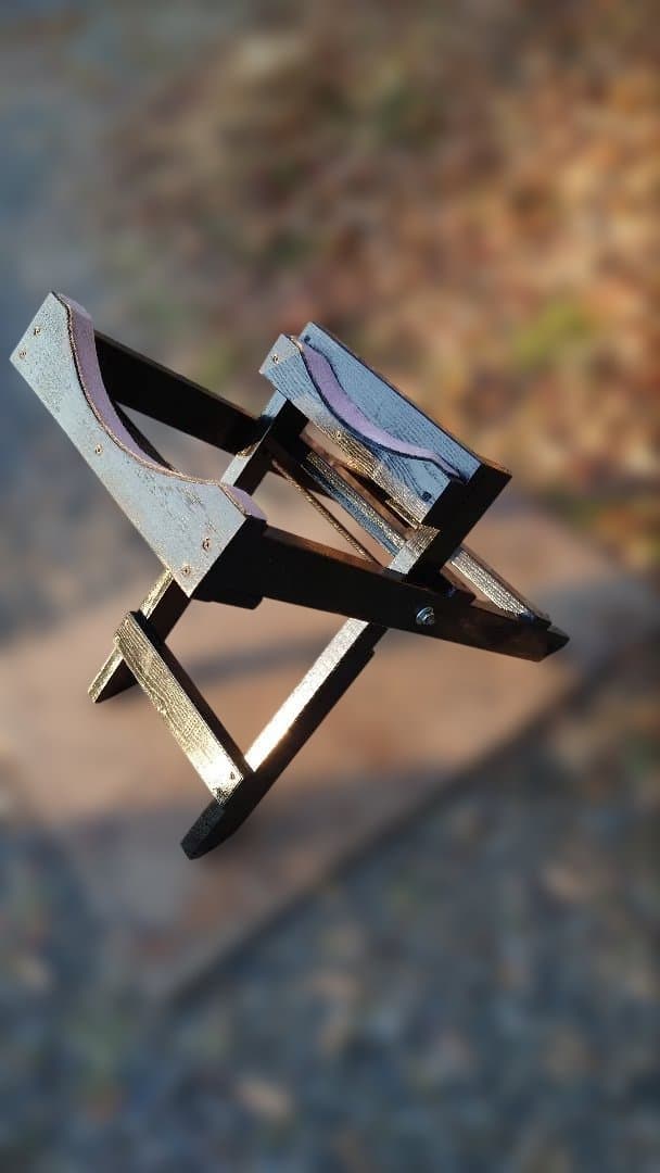 和太鼓用木製スタンド 黒、斜め台