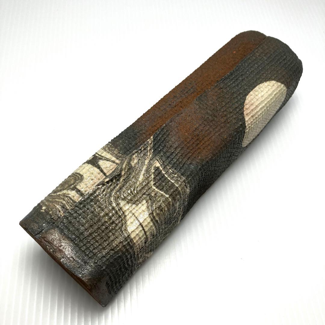 未使用 希少 越前 清水窯 花入 花瓶 伝統工芸 福井 木箱 説明書付き