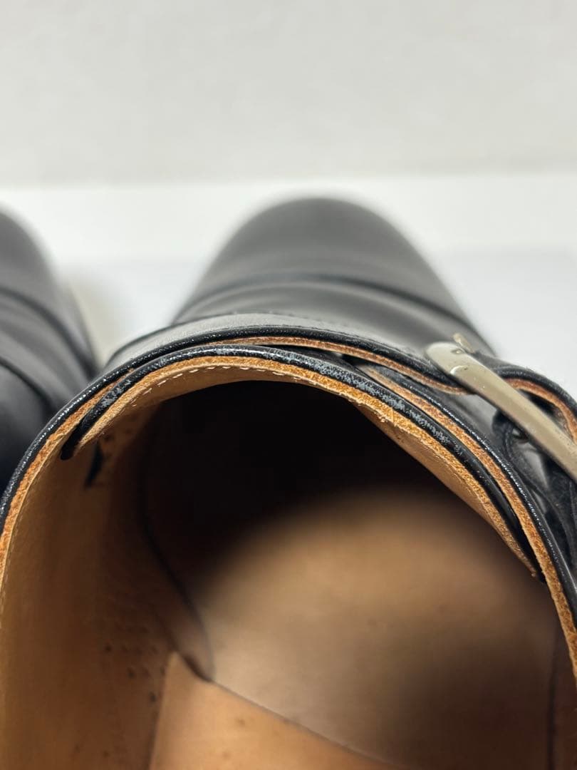 スコッチグレイン　モンクストラップシューズ