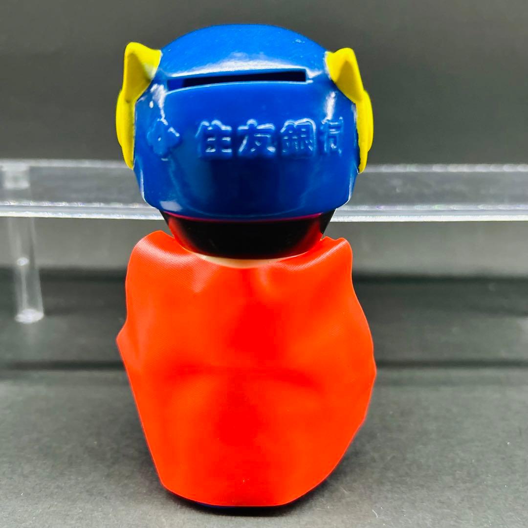 住友銀行貯金箱　パーマン　ソフビ　ノベルティグッズ　昭和レトロ 台紙付き