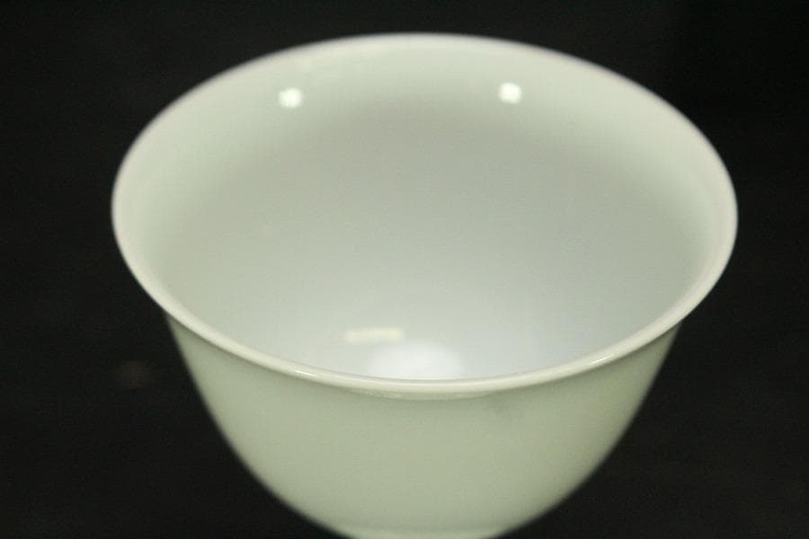 中国美術 白磁高碗 一対 雍正年製 款(A930)