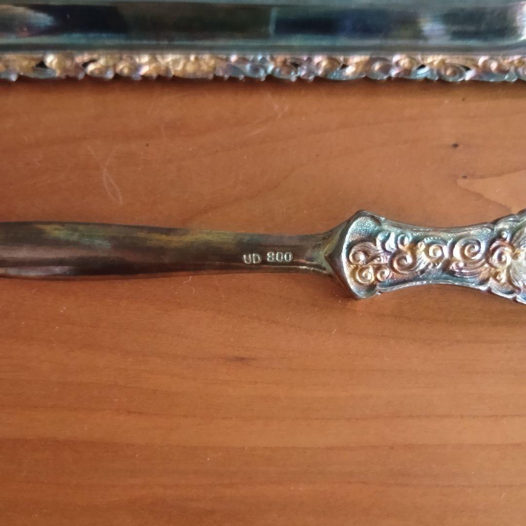 UD 800 DELUXE 銀製品　プレート・ナイフ　インドネシア　アンティーク