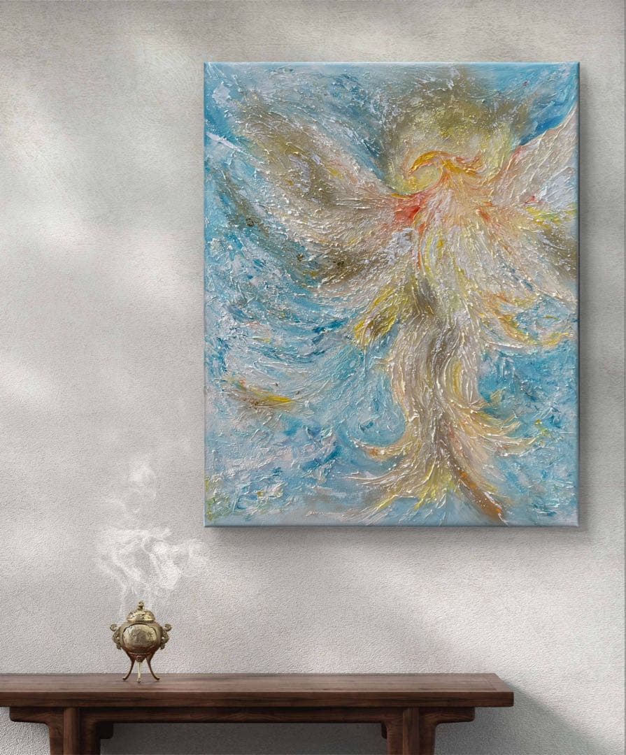 インテリア/絵画/アート/抽象画/モダン/ホテル/ゴールド/オーラ/鳳凰/不死鳥