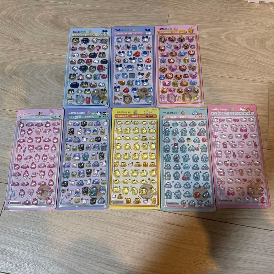 ボンボンドロップシール　たまごっち　サンリオミニ　8枚セット　正規品