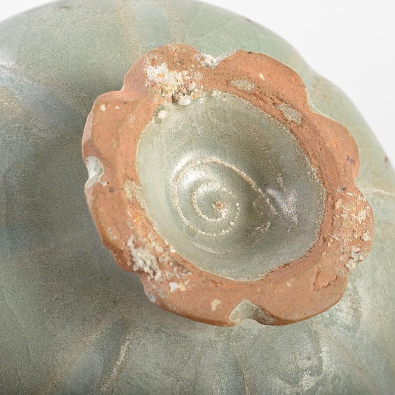 朝鮮美術　韓国　高麗青磁　象嵌花文　輪花碗　V　R7162