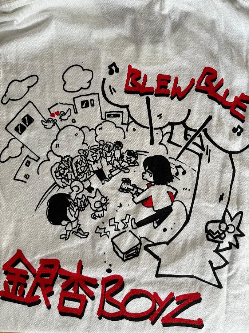 銀杏BOYZ ぶるぶる Tシャツ Bue Blue