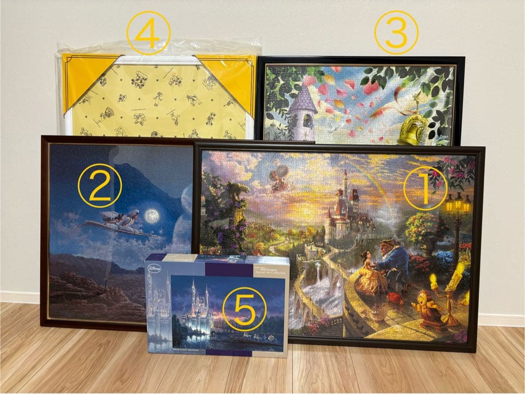 『お得セット』Disney ジグソーパズル/1000ピース/フレーム付き
