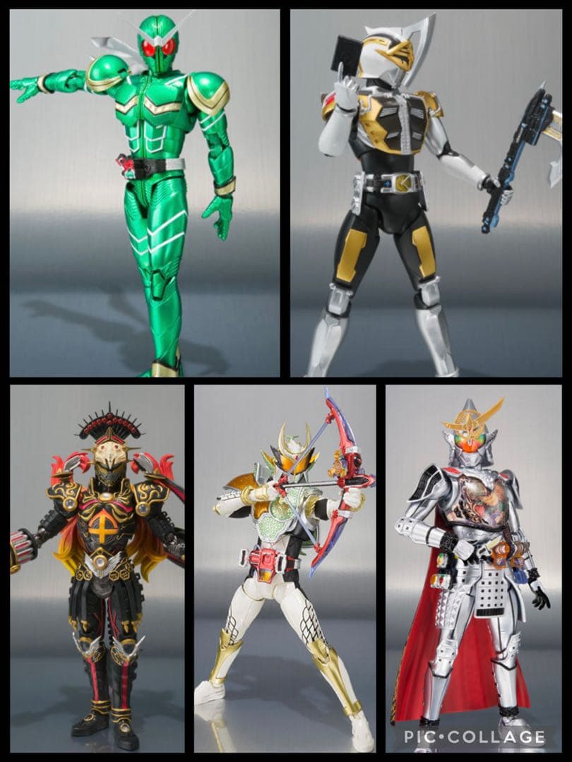 新品5品:仮面ライダーサイクロン 電王 サジタリウス 斬月 鎧武 フィギュアーツ