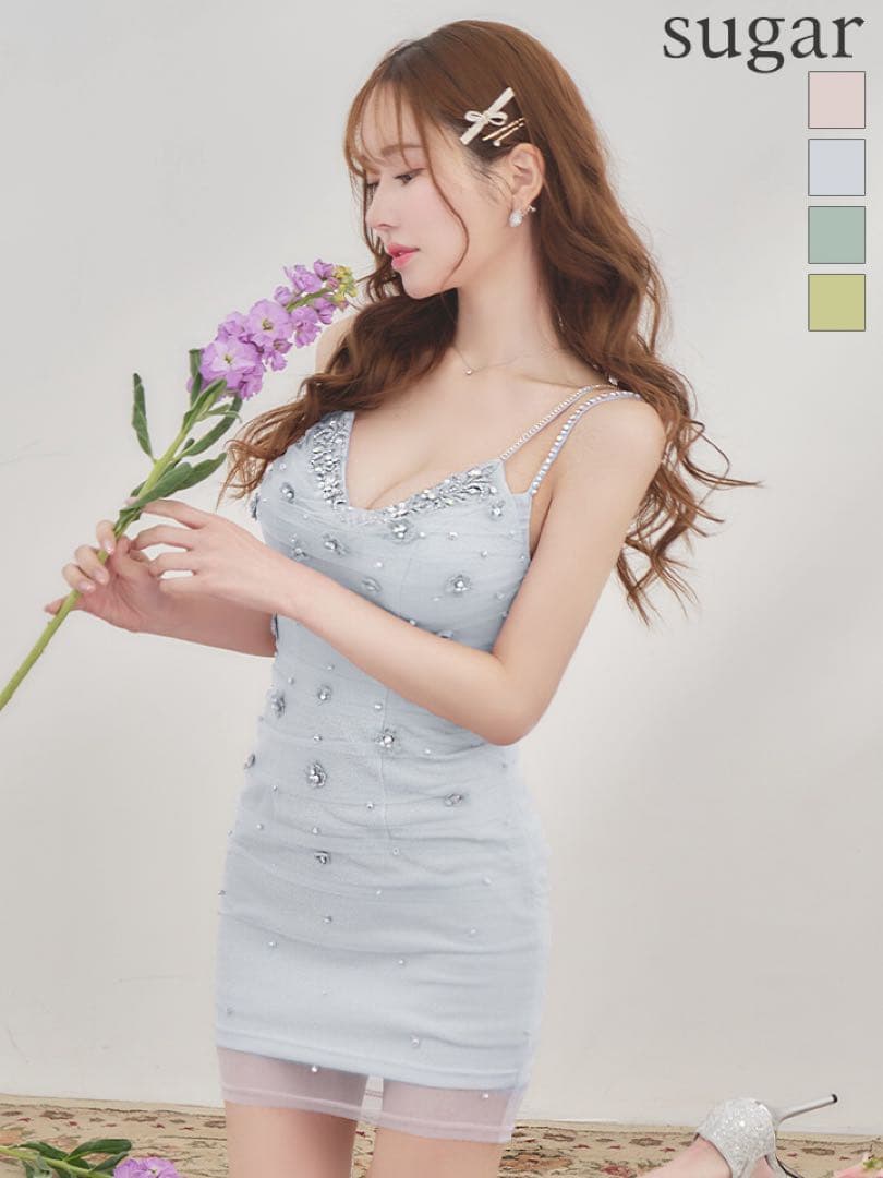 AngelR sugar ライトブルー タイトドレス