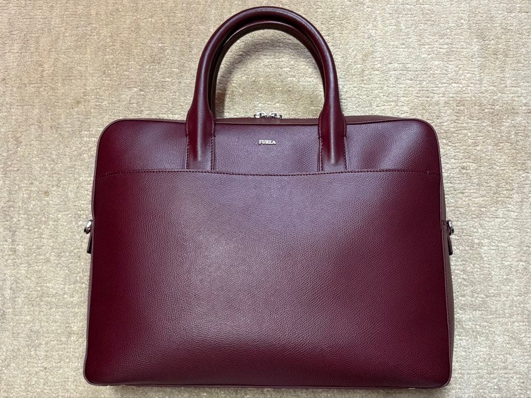 FURLA フルラ レザー 2WAY ハンドバッグ ボルドー系 AT4969